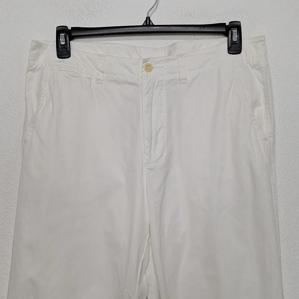 J. Crew Men’s White Preppy Quiet Luxury High Rise Chino Pants Size 34 x 34